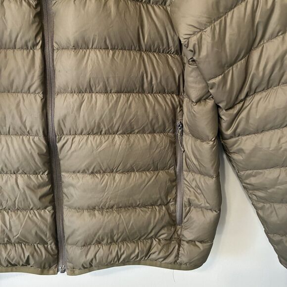 Eddie Bauer Men Down Puffer Jacket Medium Green Full Zip Quilted Lightweight - Picture 6 of 16